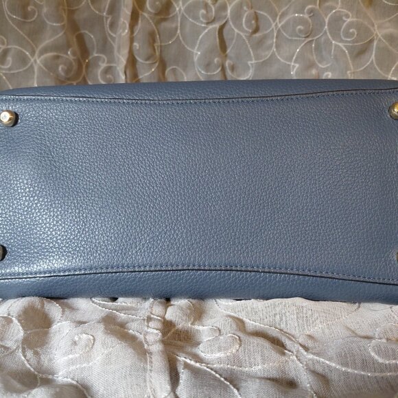 Coach Kleo Carryall pebble leather and suede in Denim Color - Picture 4 of 6